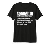 Funny Spanglish Diccionario Definición Español Inglés Camiseta Premium