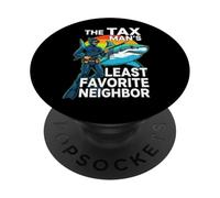 Funny Spearfishing The Tax Man Shark Diver PopSockets PopGrip Adhesivo