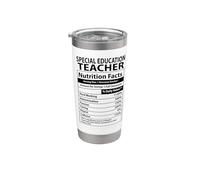 Funny Special Education Teacher Nutrition Facts label Vaso térmico de acero inoxidable de doble pared