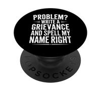 Funny Spell My Name Right Sarcástico Dicho PopSockets PopGrip Adhesivo
