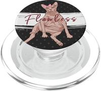 Funny Sphynx Cat Gato Desnudo Impecable Gato Gordo sin Pelo PopSockets PopGrip para MagSafe