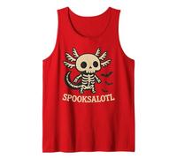 Funny Spooksalotl Skeleton Axolotl Halloween Cute Animal Camiseta sin Mangas