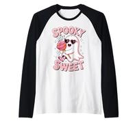 Funny Spooky But Sweet Cute Halloween Camiseta Manga Raglan