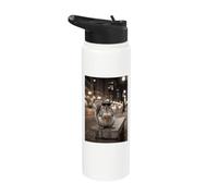 Funny Squirrel Iced Coffee Lover Gafas de sol Urban Street Stainless Steel Insulated Water Bottle