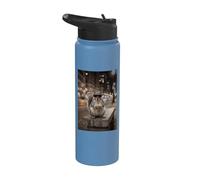 Funny Squirrel Iced Coffee Lover Gafas de sol Urban Street Stainless Steel Insulated Water Bottle
