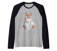 Funny Squirrel Pardon Me Feeder Empty Diciendo Sarcástico Camiseta Manga Raglan