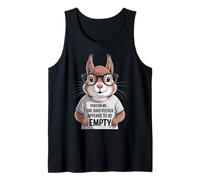 Funny Squirrel Pardon Me Feeder Empty Diciendo Sarcástico Camiseta sin Mangas