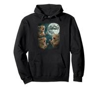 Funny Squirrels Reacción A OVNI Avistamiento Luna Llena Alien Sudadera con Capucha