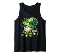 Funny St Patricks Day GNOME For Women Men Kids Leprechaun Camiseta sin Mangas