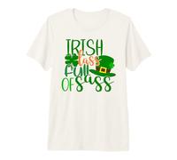 Funny St Patricks Womens Sassy Lassy Irish Lass Full of SASS Camiseta Premium
