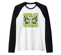 Funny St Pattys Day GNOME Loves Drinking with My Gnomies Camiseta Manga Raglan