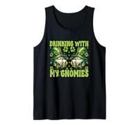 Funny St Pattys Day GNOME Loves Drinking with My Gnomies Camiseta sin Mangas
