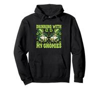 Funny St Pattys Day GNOME Loves Drinking with My Gnomies Sudadera con Capucha