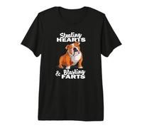 Funny Stealing Hearts Blasting Farts English Bulldog Lover Camiseta Premium