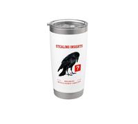Funny Stealing Insights Crow Analista de inteligencia empresarial Vaso térmico de acero inoxidable de doble pared