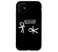 Funny Stickman ¿Estás Bien? Cartoon Be Kind Good Help Support Carcasa para iPhone 11