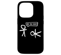 Funny Stickman ¿Estás Bien? Cartoon Be Kind Good Help Support Carcasa para iPhone 14 Pro