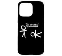 Funny Stickman ¿Estás Bien? Cartoon Be Kind Good Help Support Carcasa para iPhone 15 Pro MAX