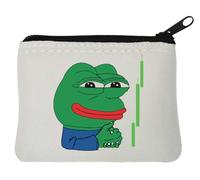 Funny Stock Trader Pepe The Frog Meme Art - Monedero de neopreno (10 x 11 cm), color blanco, White, Talla única