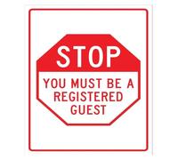 Funny Stop You Must Be Metal Sign Tin 8x12 Inches