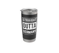 Funny: Straight Outta Germany | German | Europe Vaso térmico de acero inoxidable de doble pared