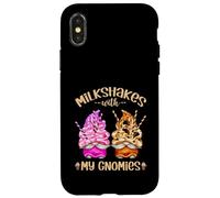 Funny Strawberry Milkshake with My Gnomies Cute Summer GNOME Carcasa para iPhone X/XS