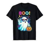 Funny Stylish Retro Halloween Rock Ghost Boo Party Disco Camiseta