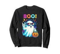 Funny Stylish Retro Halloween Rock Ghost Boo Party Disco Sudadera