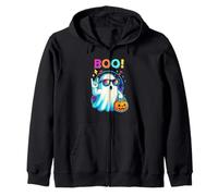 Funny Stylish Retro Halloween Rock Ghost Boo Party Disco Sudadera con Capucha