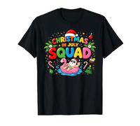 Funny Summer Vacation Xmas Holiday, Christmas in July Squad Camiseta gráfica económica, Hombre, Negro, L