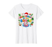 Funny Summer Vacation Xmas Holiday, Christmas in July Squad Camiseta gráfica económica, Mujer, Blanco, M