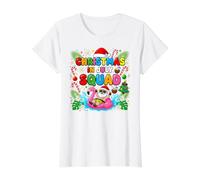 Funny Summer Vacation Xmas Holiday, Christmas in July Squad Camiseta gráfica económica, Mujer, Blanco, XL