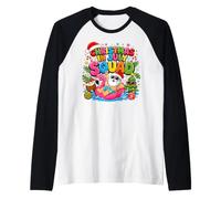 Funny Summer Vacation Xmas Holiday, Christmas in July Squad Camiseta Manga Raglan