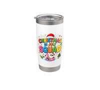 Funny Summer Vacation Xmas Holiday, Christmas in July Squad Vaso térmico de acero inoxidable de doble pared