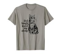Funny Sunglasses Live Laugh Leave Me Alone Tabby Cat Lover Camiseta