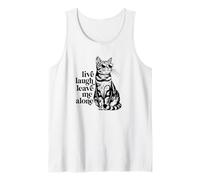 Funny Sunglasses Live Laugh Leave Me Alone Tabby Cat Lover Camiseta sin Mangas