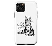 Funny Sunglasses Live Laugh Leave Me Alone Tabby Cat Lover Carcasa para iPhone 11 Pro