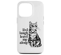 Funny Sunglasses Live Laugh Leave Me Alone Tabby Cat Lover Carcasa para iPhone 13 Pro