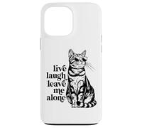Funny Sunglasses Live Laugh Leave Me Alone Tabby Cat Lover Carcasa para iPhone 13 Pro MAX