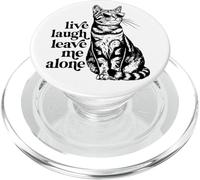 Funny Sunglasses Live Laugh Leave Me Alone Tabby Cat Lover PopSockets PopGrip para MagSafe