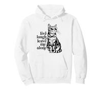 Funny Sunglasses Live Laugh Leave Me Alone Tabby Cat Lover Sudadera con Capucha