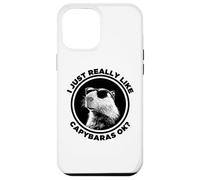 Funny Sunglasses Logo Lover I Just Really Like Capybaras Ok Carcasa para iPhone 12 Pro MAX