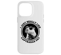 Funny Sunglasses Logo Lover I Just Really Like Capybaras Ok Carcasa para iPhone 14 Pro MAX