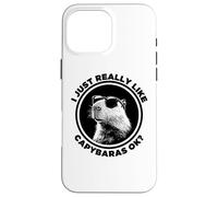 Funny Sunglasses Logo Lover I Just Really Like Capybaras Ok Carcasa para iPhone 16 Pro MAX