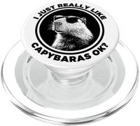Funny Sunglasses Logo Lover I Just Really Like Capybaras Ok PopSockets PopGrip para MagSafe