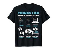 Funny Surfing Lifestyle Beach And Summer Fans Things I Do in Camiseta
