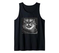 Funny Surprised Cat Meme Hilarious Shocked Tabby Kitty Camiseta sin Mangas