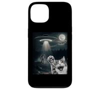 Funny Surprised Cat Selfie with Sasquatch - Bigfoot Adventur Carcasa para iPhone 13