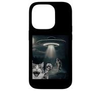 Funny Surprised Cat Selfie with Sasquatch - Bigfoot Adventur Carcasa para iPhone 14 Pro