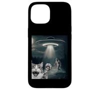 Funny Surprised Cat Selfie with Sasquatch - Bigfoot Adventur Carcasa para iPhone 15
